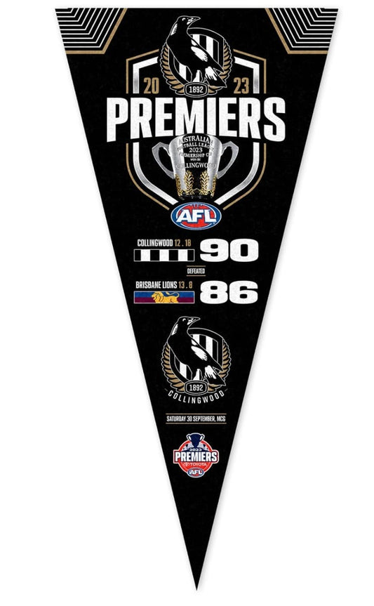 Collingwood Magpies 2023 AFL Premiers Phase 1 Score Pennant