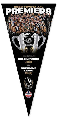Collingwood Magpies 2023 AFL Premiers Team Pennant