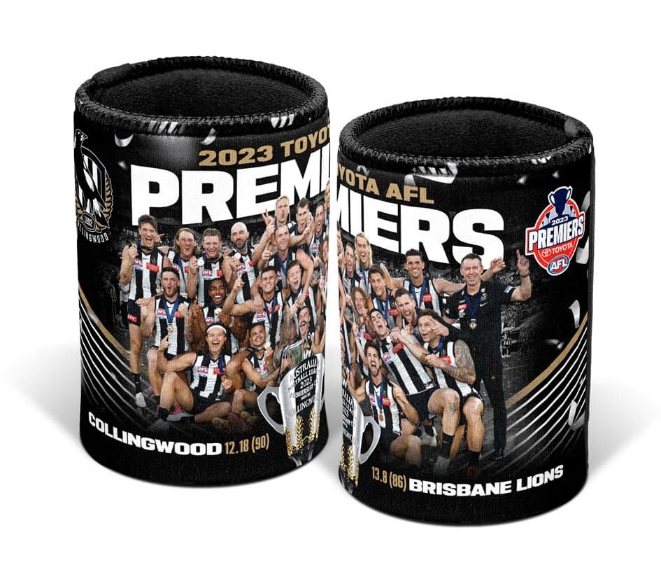 Collingwood Magpies 2023 AFL Premiers Team Can Cooler