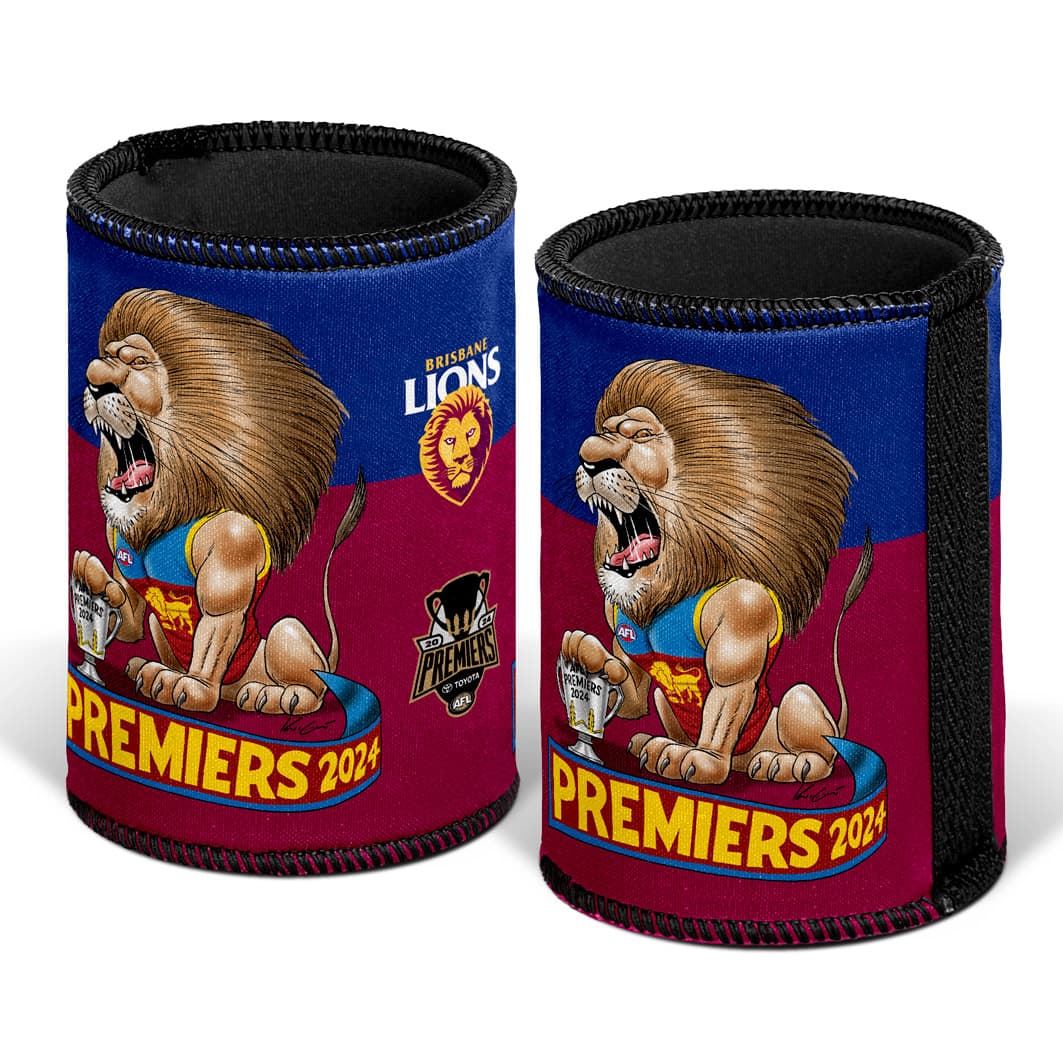 Brisbane Lions 2024 AFL Premiers Mark Knight Can Cooler