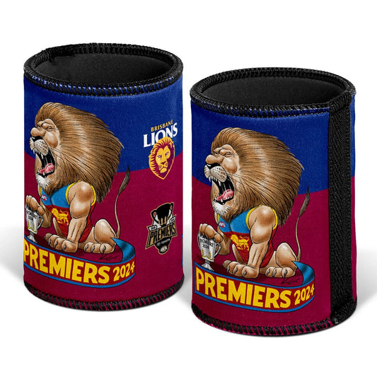 Brisbane Lions 2024 AFL Premiers Mark Knight Can Cooler