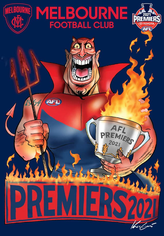 Melbourne Demons 2021 AFL Premiers A6 Mark Knight Sticker
