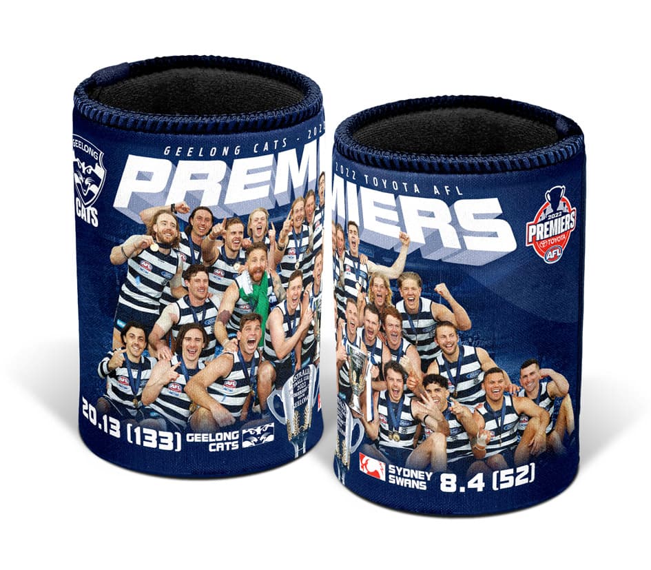 Geelong Cats 2022 AFL Premiers P2 Team Can Cooler