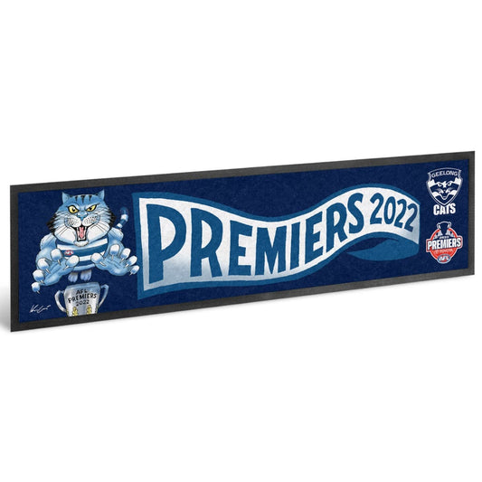 Geelong Cats 2022 AFL Premiers Mark Knight Bar Runner