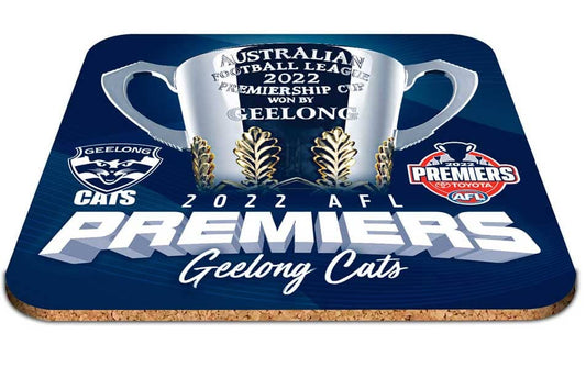 Geelong Cats 2022 AFL Premiers P1 Coaster 9cm by 9cm