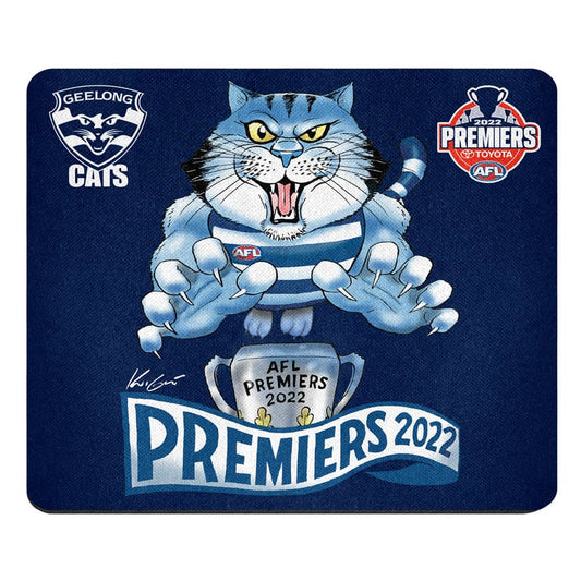 Geelong Cats 2022 AFL Premiers Mark Knight Mouse Mat