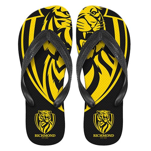 Richmond Tigers AFL Adults Beach Thongs
