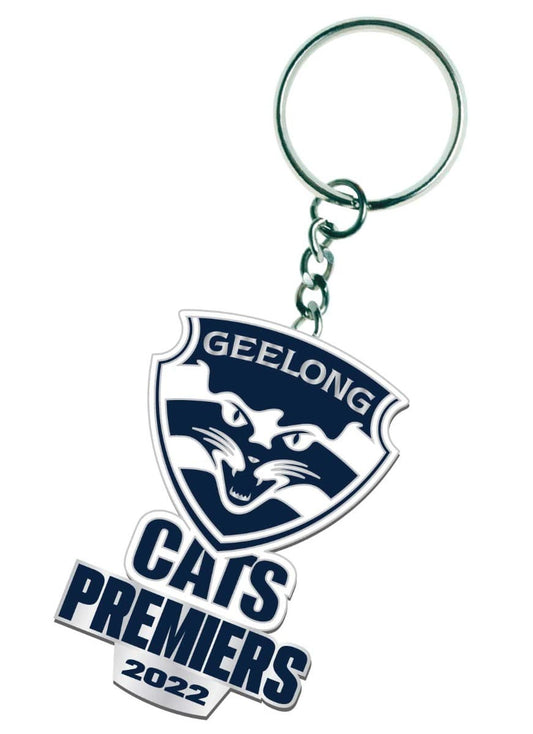 Geelong Cats 2022 AFL Premiers Logo Keyring