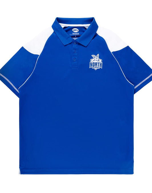 North Melbourne Kangaroos AFL Mens Performance Polo Shirt