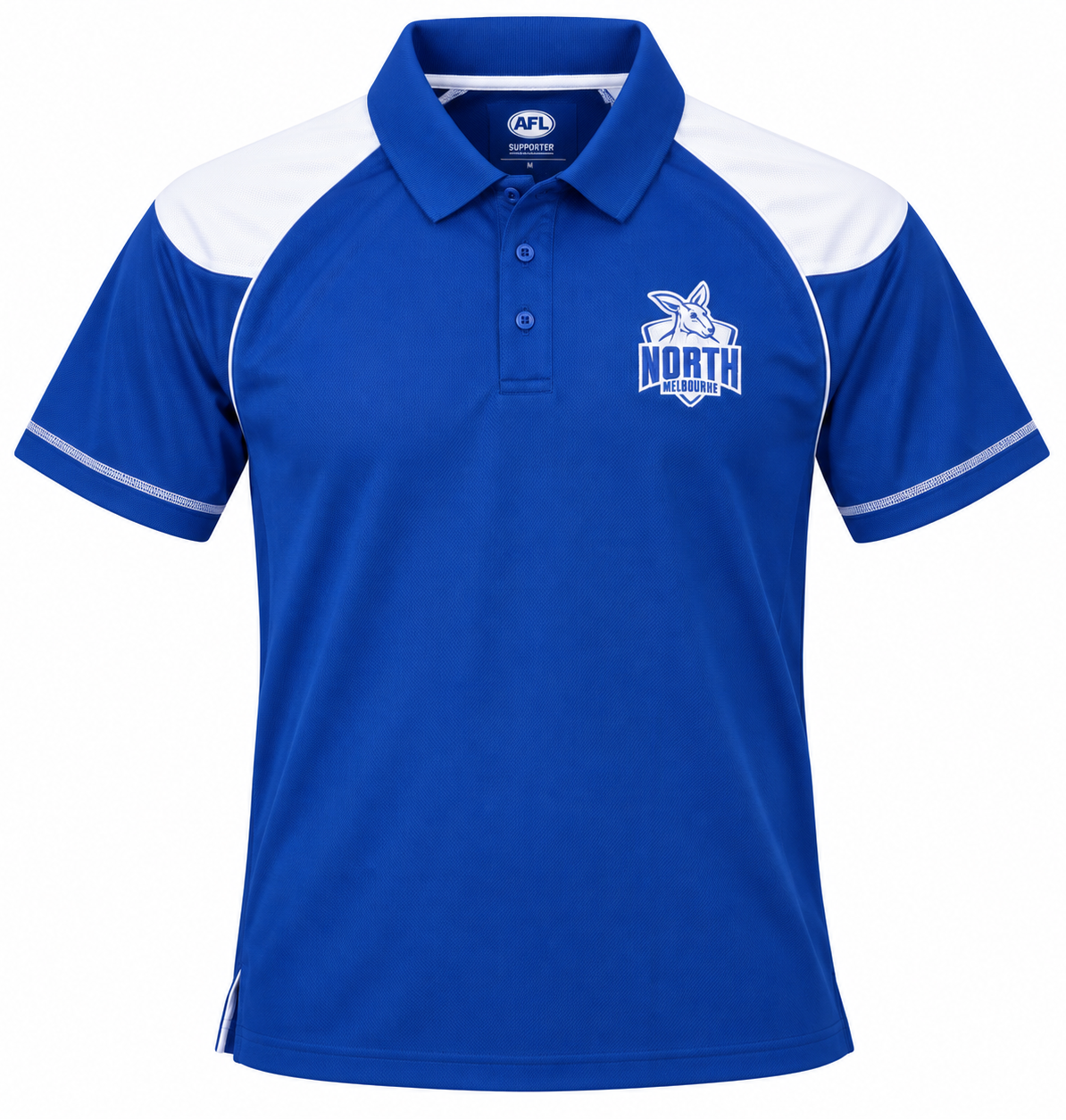 North Melbourne Kangaroos AFL Mens Performance Polo Shirt