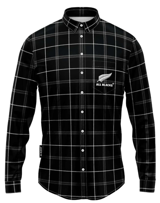 New Zealand All Blacks 2025 Rugby Union Mens Mustang Flannel Shirt