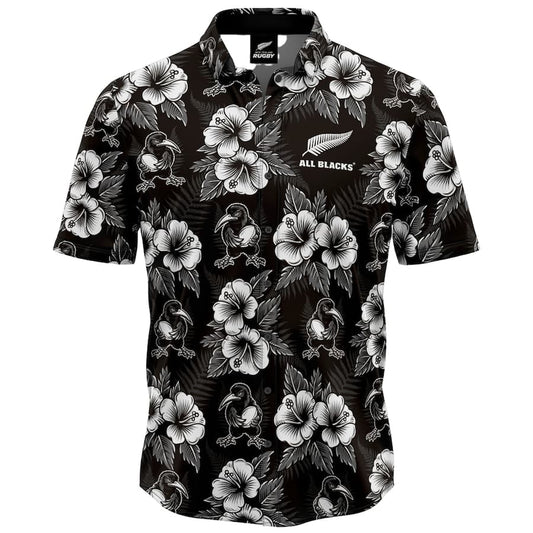 New Zealand All Blacks 2025 Rugby Union Mens Nelson Hawaiian Shirt