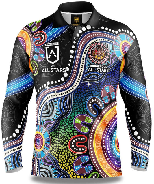 Indigenous All Stars 2023 NRL Mens 'Heritage' Fishing Shirt