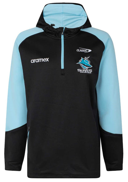 Cronulla Sharks 2023 NRL Kids 1/4 Zip Fleece Hoody