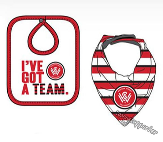 Western Sydney Wanderers 2018 Baby Bib 2pc Set