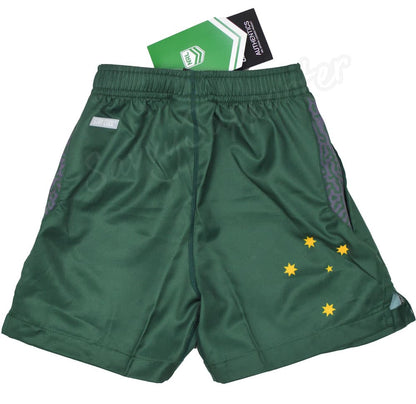 Australian Kangaroos 2024 NRL Kids Green Training Shorts