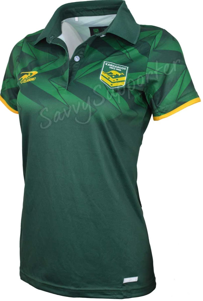 Australian Kangaroos 2025 NRL Ladies Media Polo Shirt