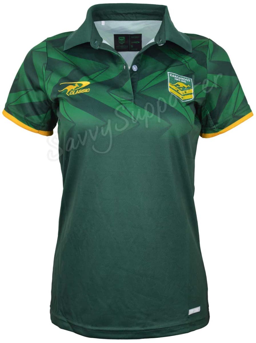 Australian Kangaroos 2025 NRL Ladies Media Polo Shirt