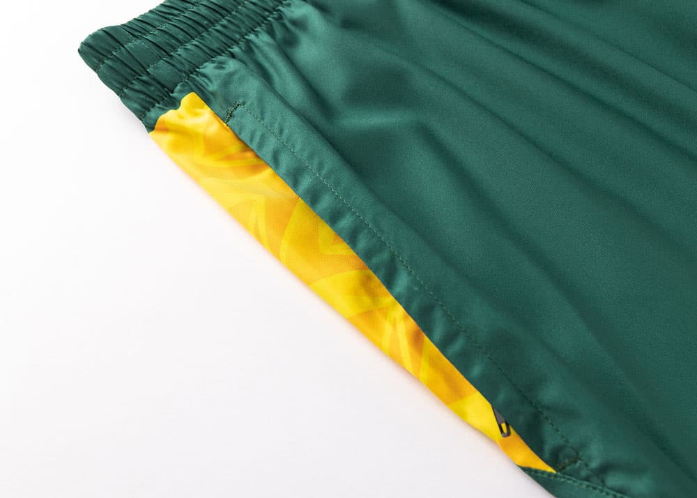 Australian Kangaroos 2025 NRL Mens Green Performance Gym Shorts