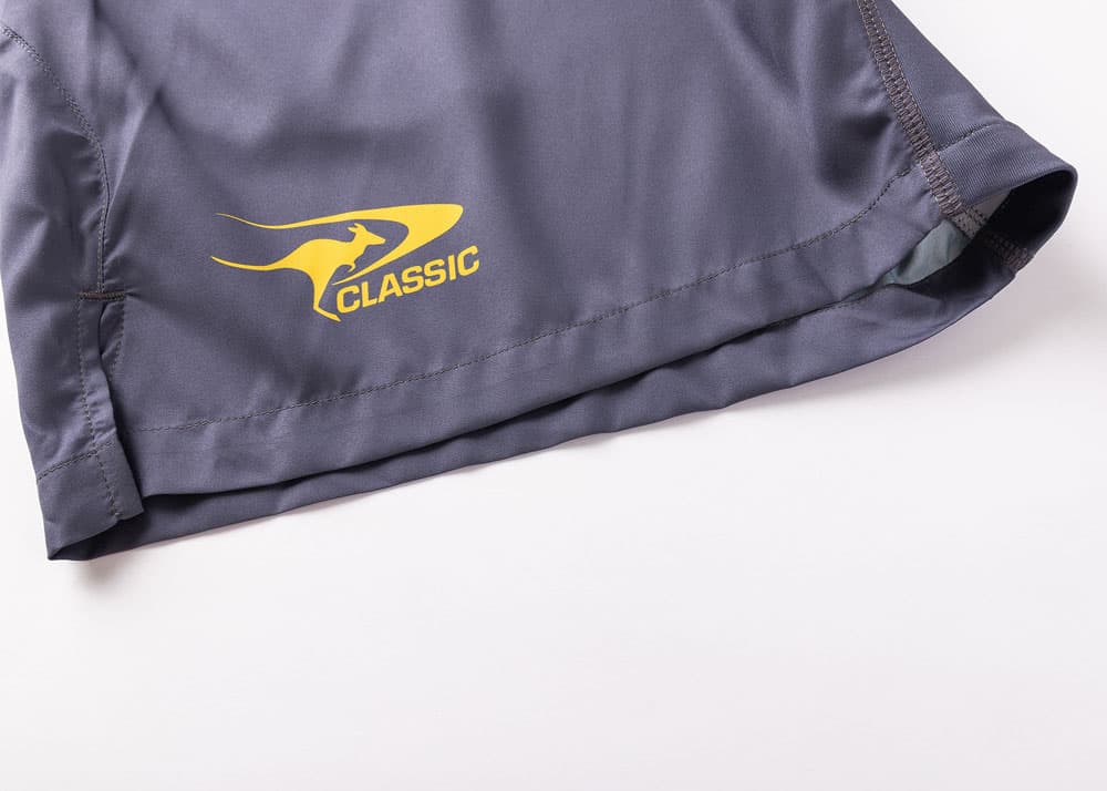 Australian Kangaroos 2025 NRL Kids Grey Performance Gym Shorts