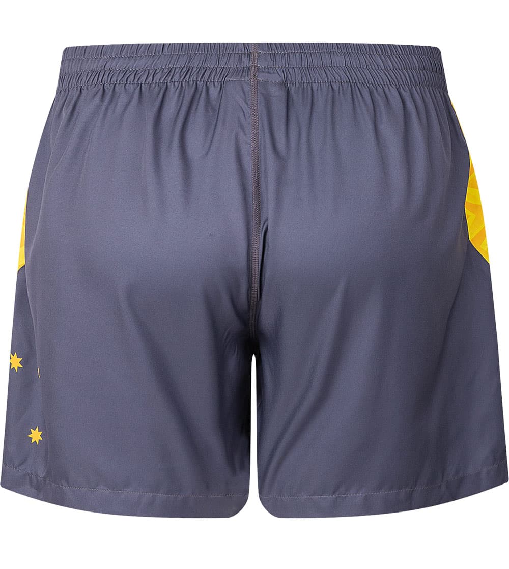 Australian Kangaroos 2025 NRL Mens Grey Performance Gym Shorts