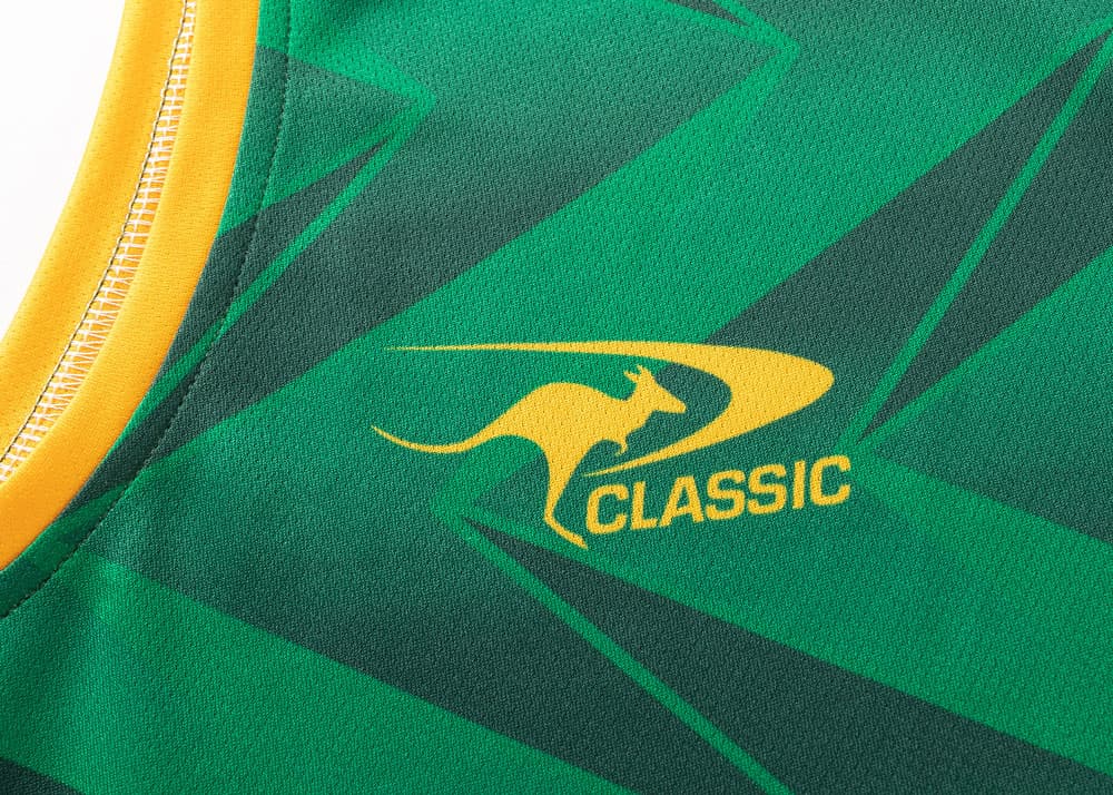 Australian Kangaroos 2025 NRL Mens Green Training Singlet