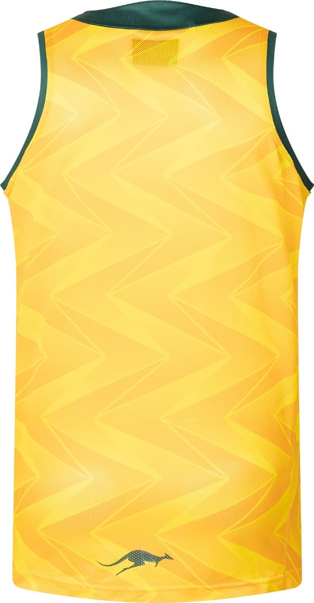 Australian Kangaroos 2025 NRL Mens Yellow Training Singlet