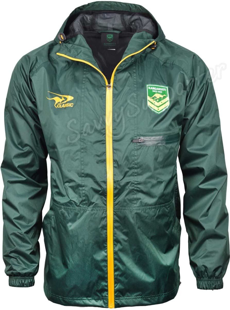 Australian Kangaroos 2025 NRL Mens Wet Weather Jacket