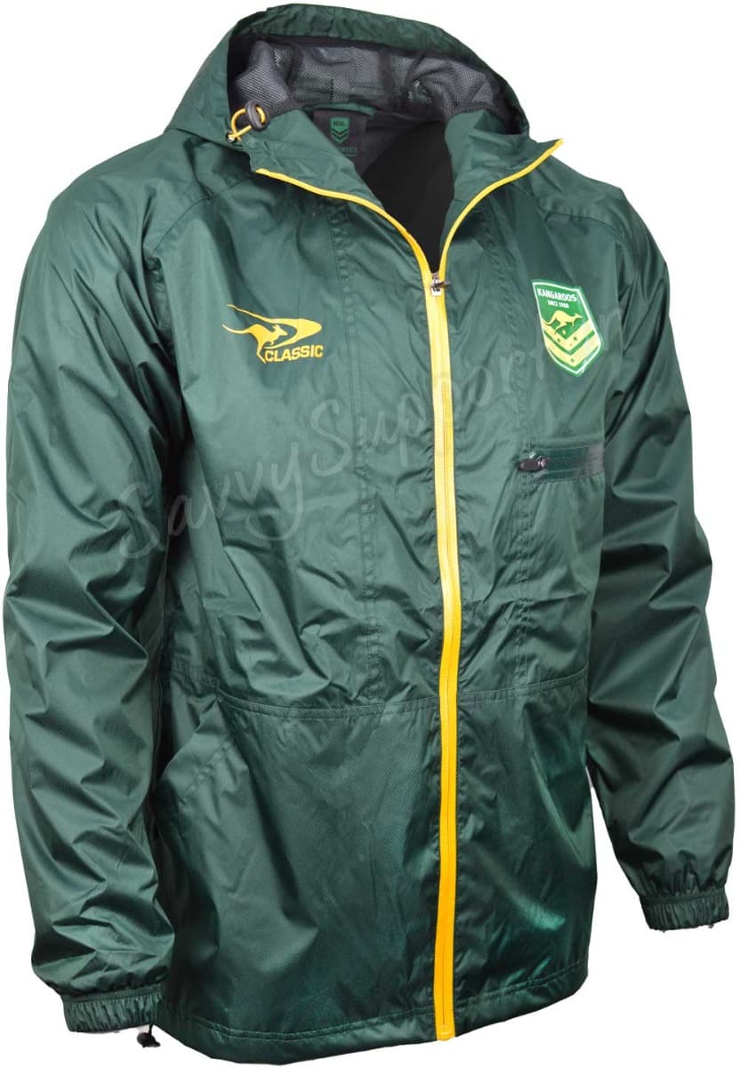 Australian Kangaroos 2025 NRL Mens Wet Weather Jacket