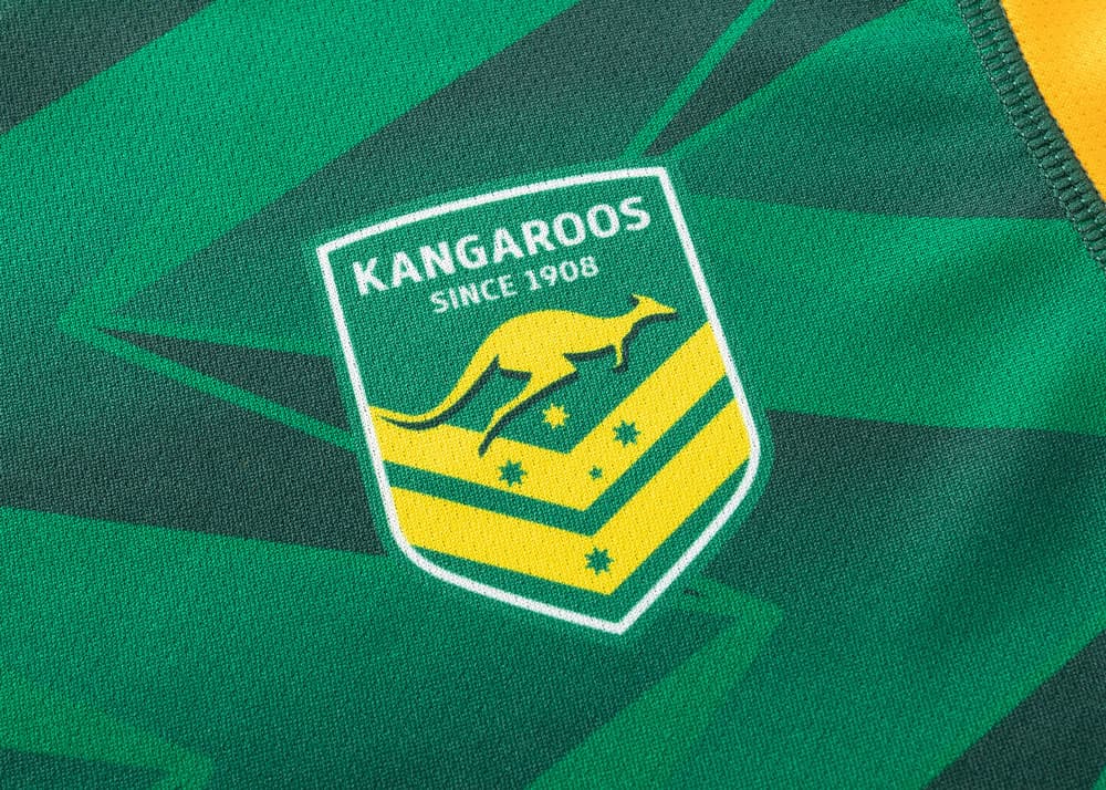 Australian Kangaroos 2025 NRL Mens Green Training Shirt
