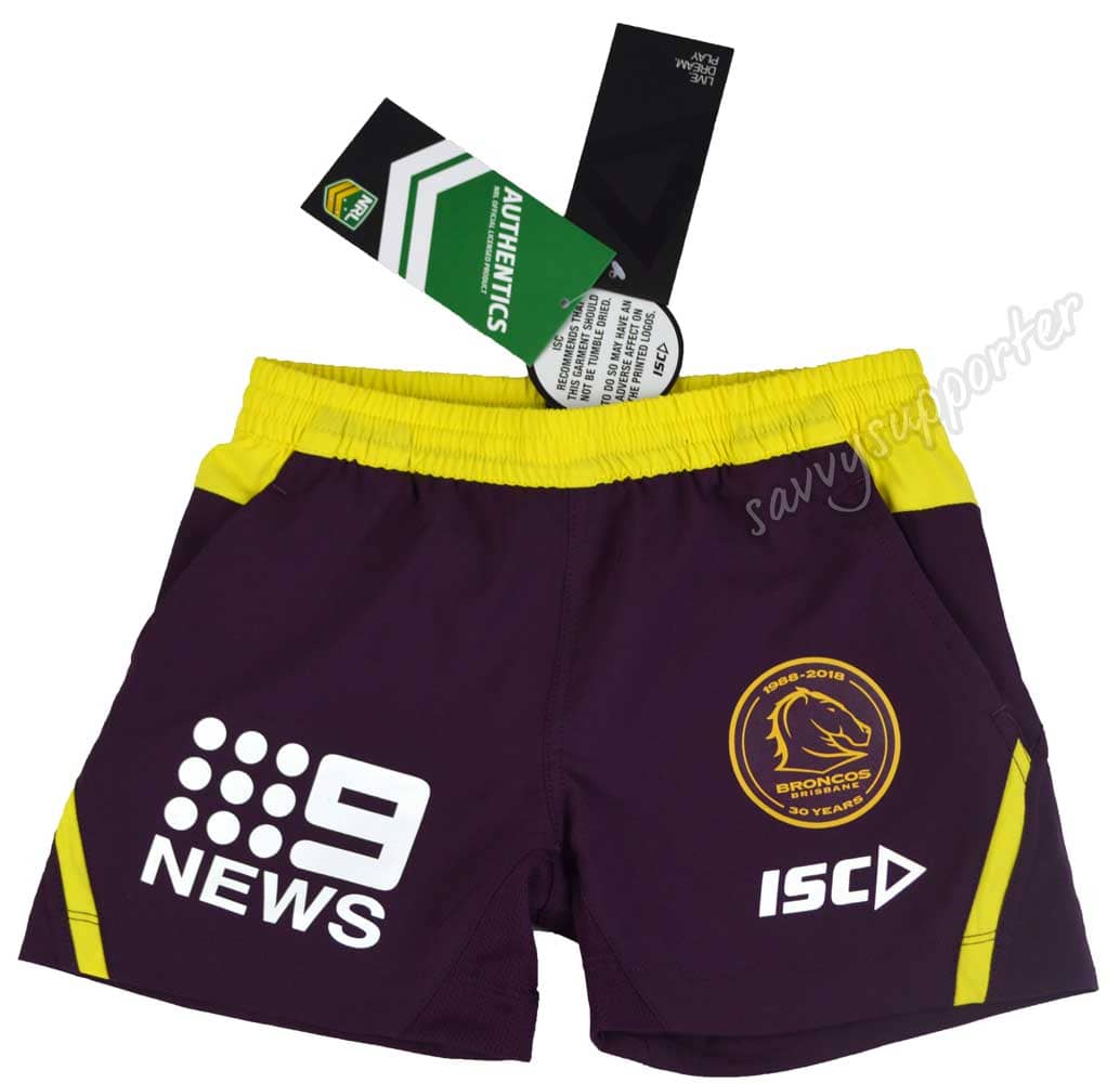 Brisbane Broncos NRL ISC Training Shorts SALE