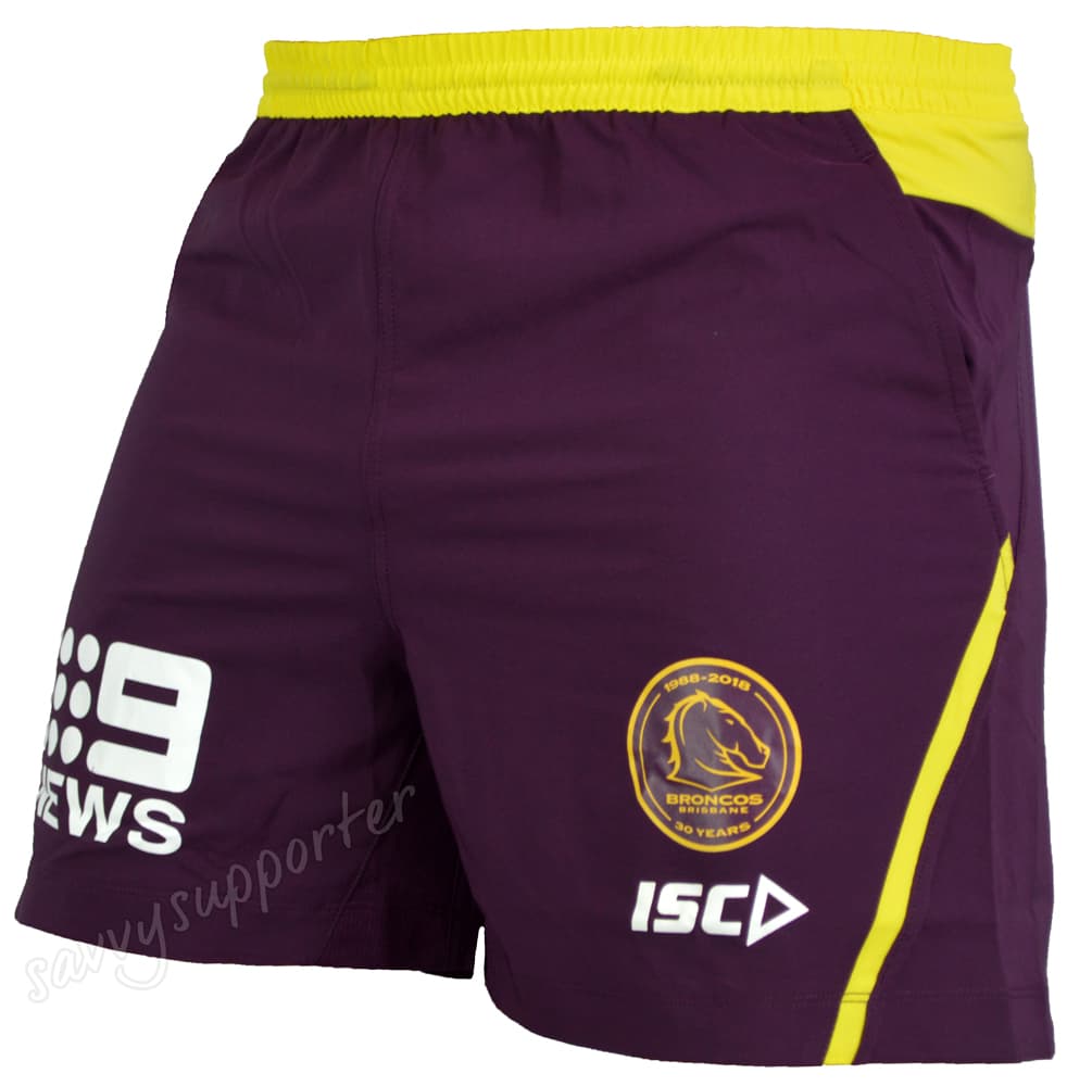 Brisbane Broncos NRL ISC Training Shorts SALE