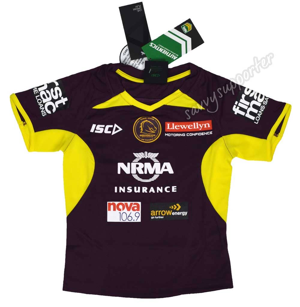 Brisbane Broncos NRL Maroon Training Shirt