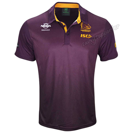 Brisbane Broncos 2019 NRL Ladies Maroon Polo Shirt SALE