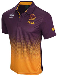 Brisbane Broncos ISC NRL Mens Amber Polo Shirt