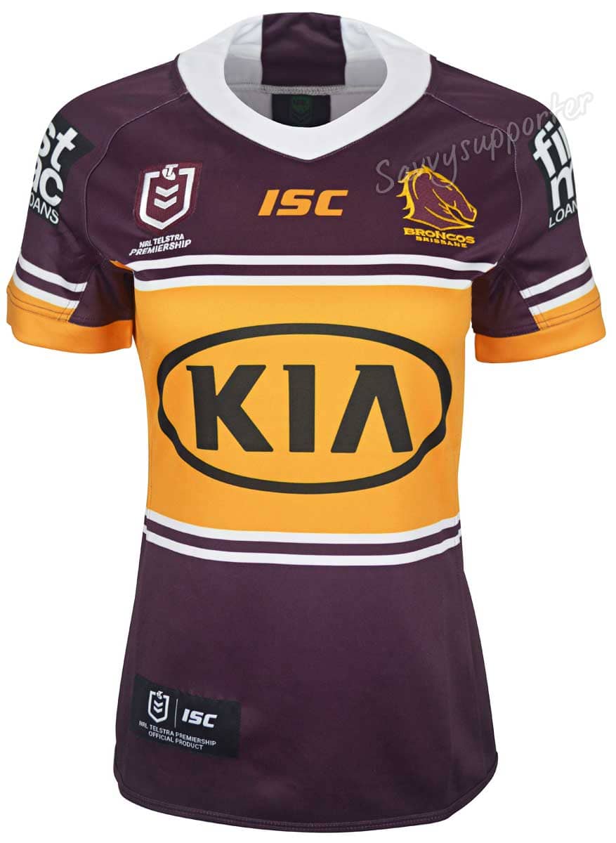 Brisbane Broncos NRL Ladies Womens Home Jersey