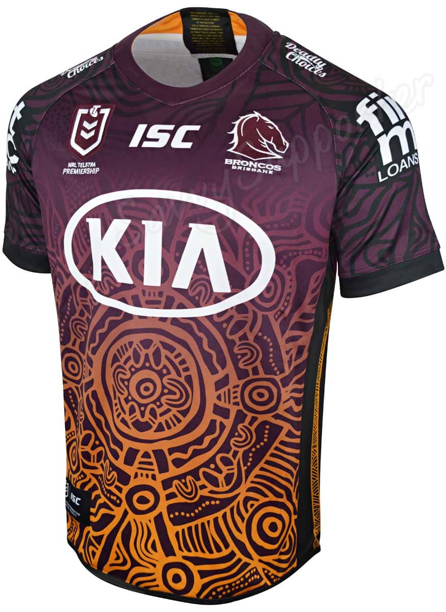 Brisbane Broncos NRL Mens Indigenous Jersey
