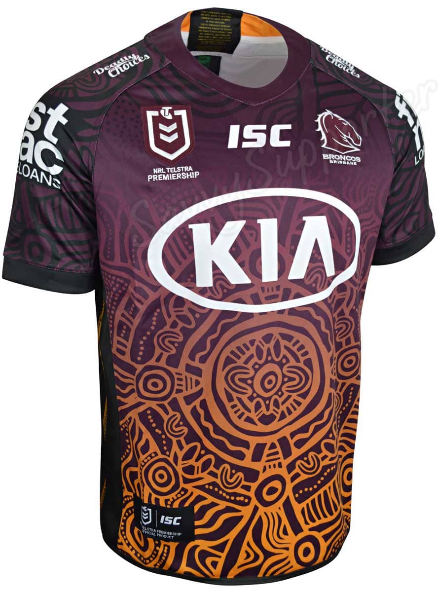 Brisbane Broncos NRL Mens Indigenous Jersey