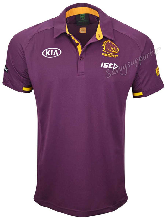 Brisbane Broncos 2020 NRL Kids Media Polo Shirt