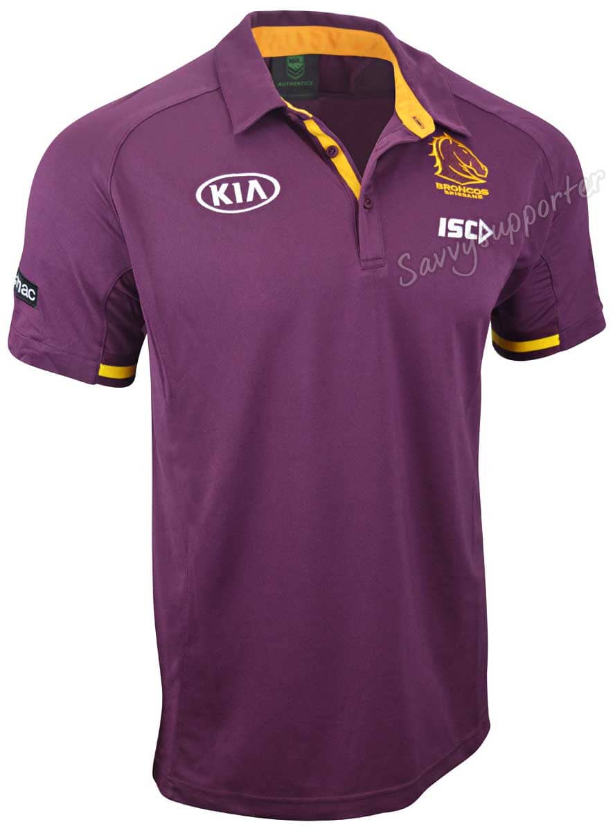 Brisbane Broncos 2020 NRL Kids Media Polo Shirt