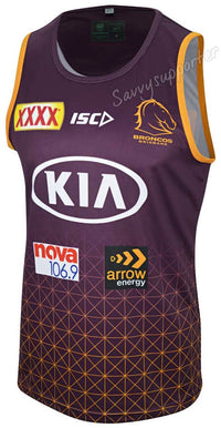 Brisbane Broncos NRL Mens Maroon Training Singlet