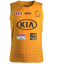 Brisbane Broncos NRL Mens Gold Training Singlet