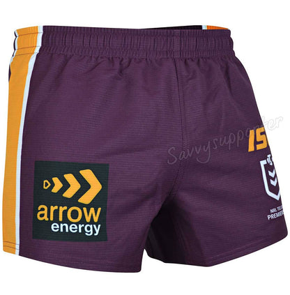 Brisbane Broncos NRL Mens Home Players Shorts