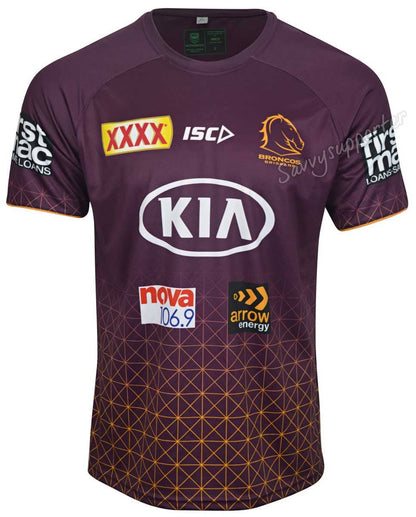 Brisbane Broncos NRL Maroon Mens Training Shirt
