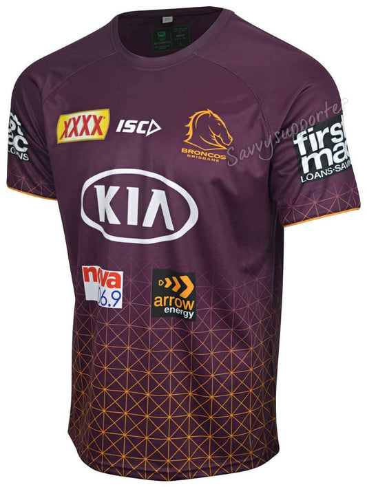Brisbane Broncos NRL Maroon Mens Training Shirt