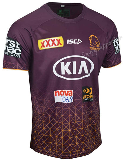 Brisbane Broncos NRL Maroon Mens Training Shirt