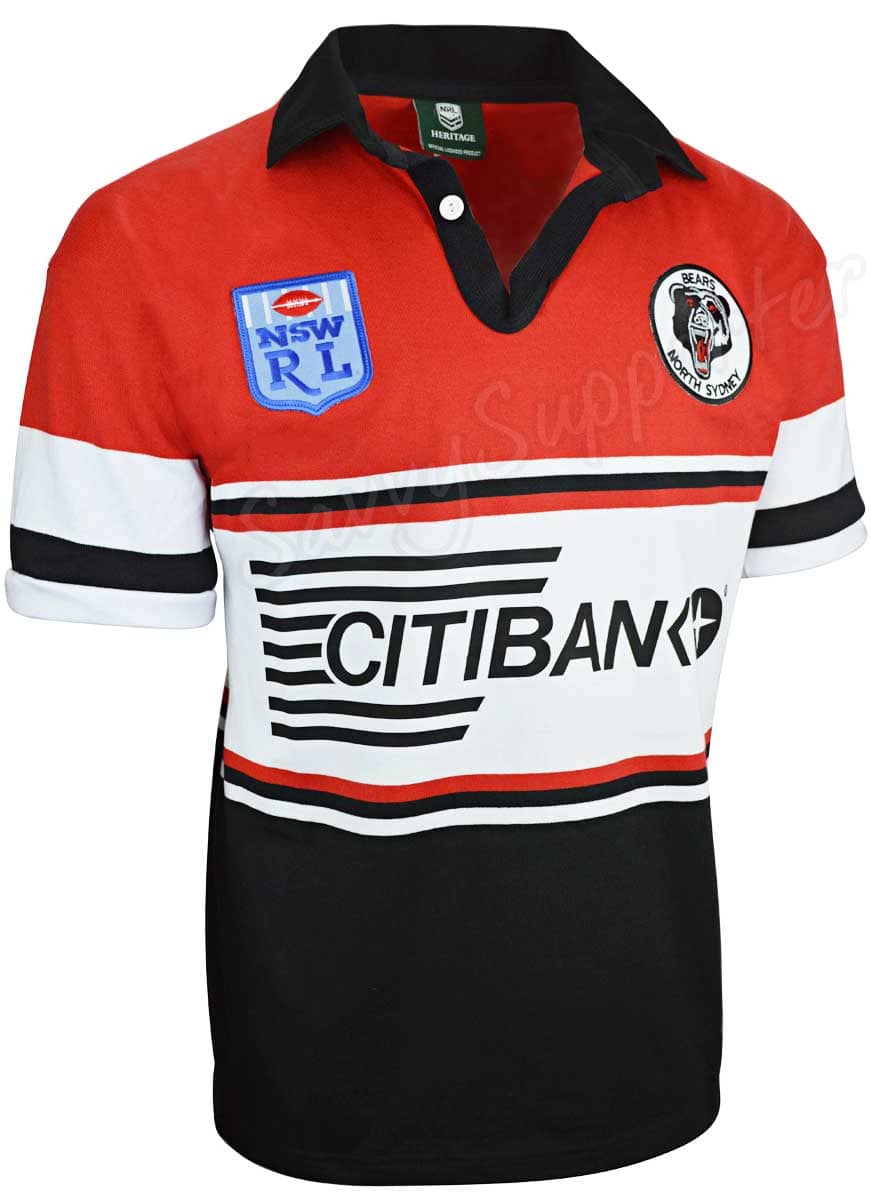 North Sydney Bears 1994 CitiBank Retro Jersey