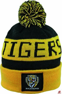 Richmond Tigers AFL Bar Beanie