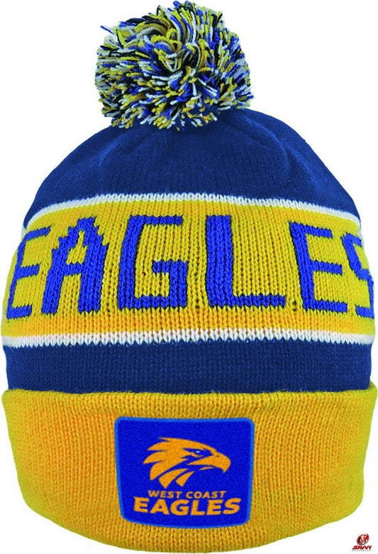 West Coast Eagles AFL Bar Beanie