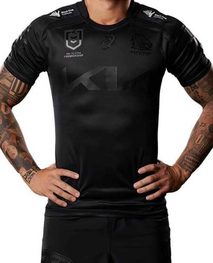 Brisbane Broncos 2025 NRL Mens Black Dog Charity Jersey